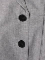 Ruffled Peplum Tailored Blazer