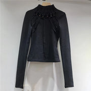 Cutout-Neck Seam-Detail Top