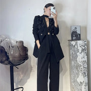 Applique Blazer and Pants Set