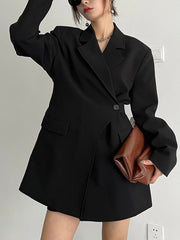Single-Button Fitted Blazer