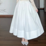 Floral Lace Top and Pleated Skirt Set