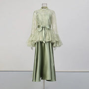 Lace Jacket and Long Dress Set