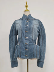 Stand-Collar Fitted Jacket