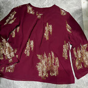 Sequin-Detail Long-Sleeve Top