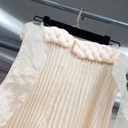 Ribbon-Trim Sleeveless Dress