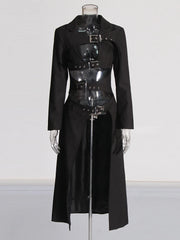 Cutout-Waist Longline Coat