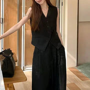 Button-Front Vest and Pants Set