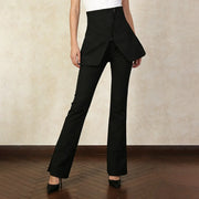 Layered-Waist Flared Pants