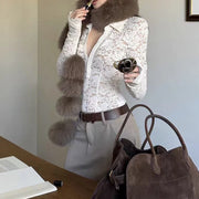 Floral Lace Collared Shirt
