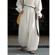 Gathered Balloon-Leg Pants