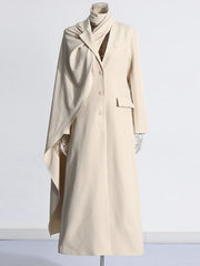 Draped-Neck Longline Blazer
