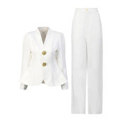 Fitted Blazer and Pants Set