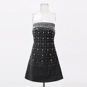 Embellished Strapless Mini Dress