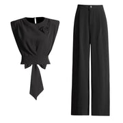 Tie-Waist Top and Pants Set