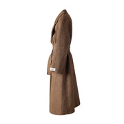 Notched-Lapel Tie-Waist Coat