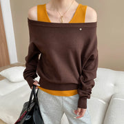 Layered-Look Cold-Shoulder Top