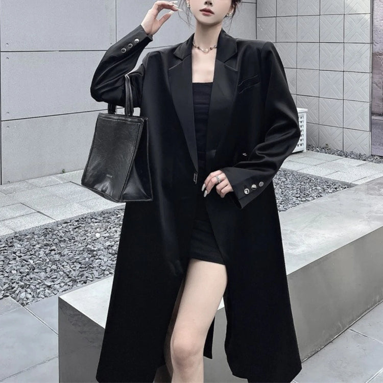 Notched-Lapel Longline Coat