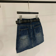 Asymmetric Pocket Mini Skirt