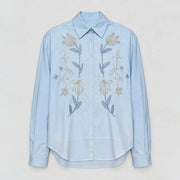 Floral Embellished Button-Up Shirt