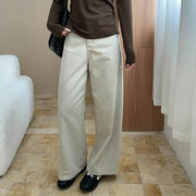 Straight-Leg Full-Length Pants