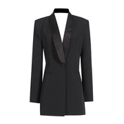 Shawl-Collar Longline Blazer