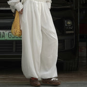 Gathered Balloon-Leg Pants