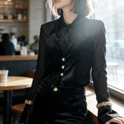 Pointed-Collar Fitted Shirt