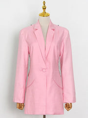 Cutout-Waist Tailored Blazer