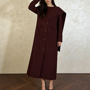 Asymmetric Longline Button-Front Jacket