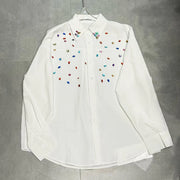 Multicolor Embellished Button Shirt