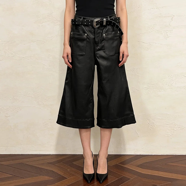 Cropped Wide-Leg Pants