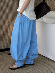 Ruched-Cuff Balloon Pants