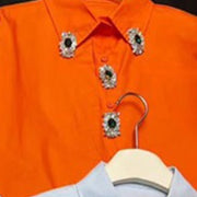Embellished-Placket Longline Shirt