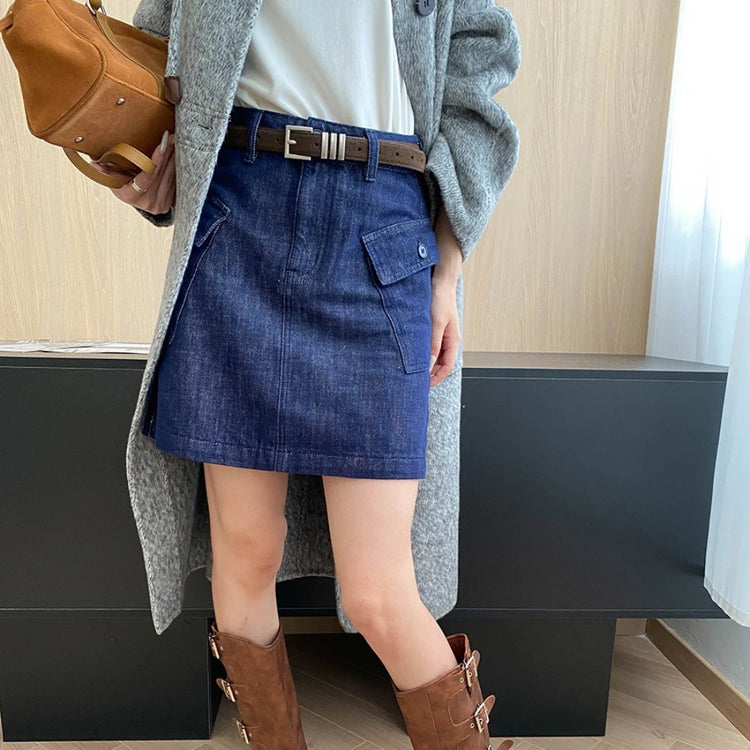 Flap-Pocket Mini Skirt