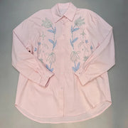 Floral Embellished Button-Up Shirt