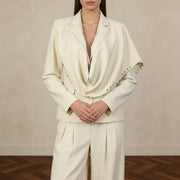 Draped Lapel Blazer