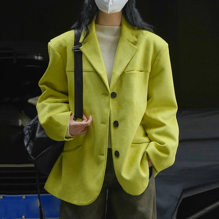 Relaxed Three-Button Blazer