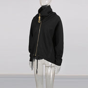 Stand-Collar Zip-Up Jacket
