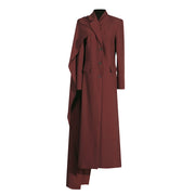 Draped-Neck Longline Blazer