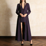 Cutout-Neck High-Low Jacket