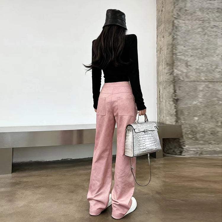 Straight-Leg Patch-Pocket Pants