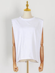 Round-Neck Sleeveless Top