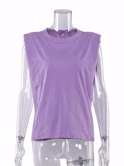 Round-Neck Sleeveless Top