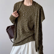Marled Long-Sleeve Relaxed Top