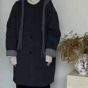 Round-Neck Patch-Pocket Coat