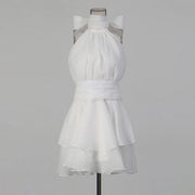 Halter Tiered Mini Dress