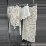 Lace Top and Long Skirt Set