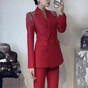 Embellished Blazer and Pants Set