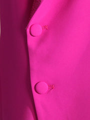 Embellished-Lapel Longline Blazer