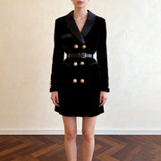 Double-Breasted Mini Blazer Dress